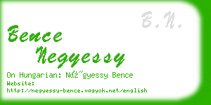 bence negyessy business card